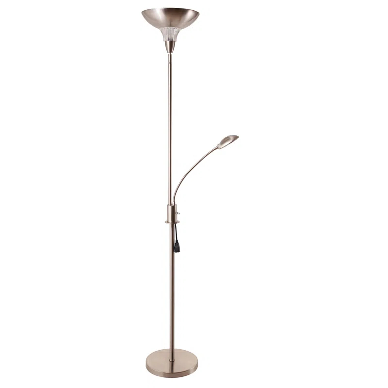 ORE Furniture 72'' Silver Torchiere Floor Lamp