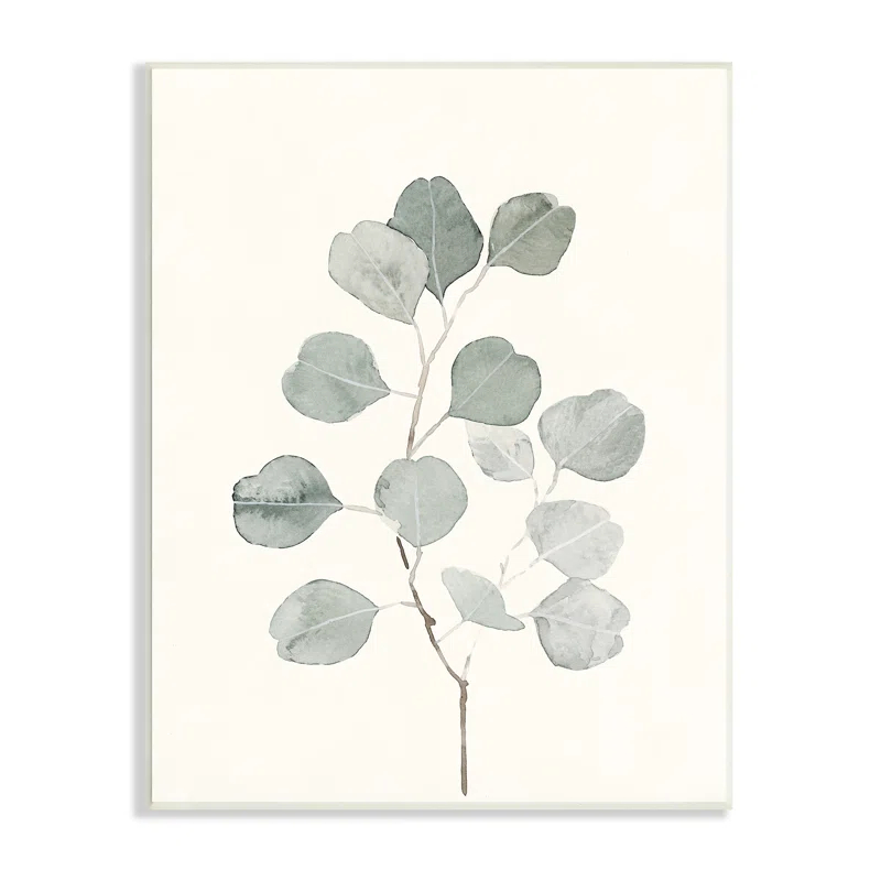 Stupell Industries " Flattened Sage Botanical Stem Delicate Leaf Plant " by Emma Caroline Painting Print