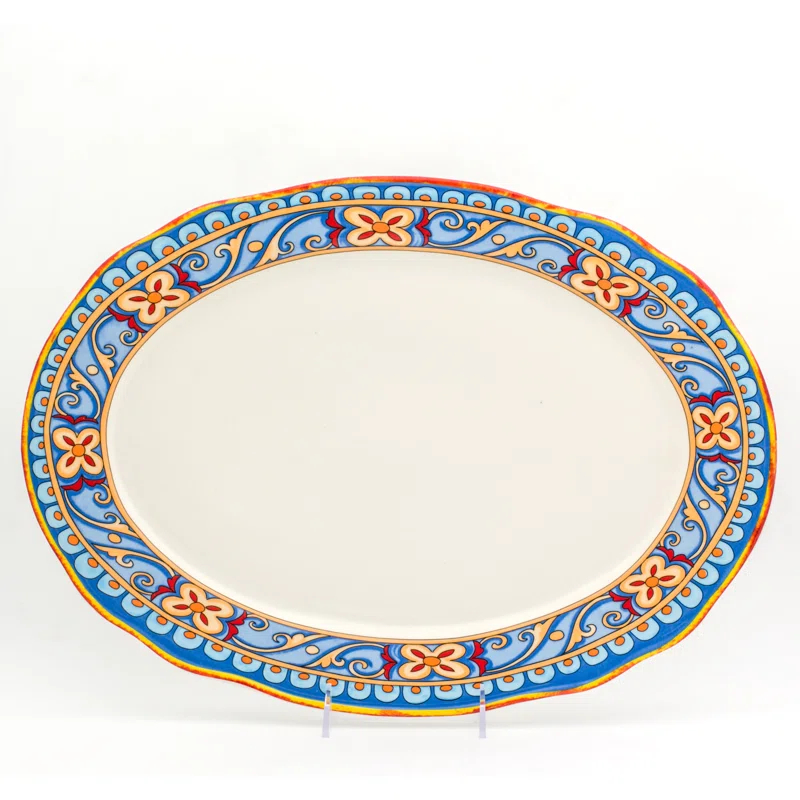 Euro Ceramica Duomo 18" Oval Platter