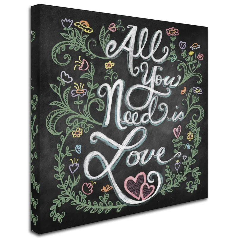 Trademark Fine Art Elizabeth Caldwell " All You Need Is Love " by Elizabeth Caldwell