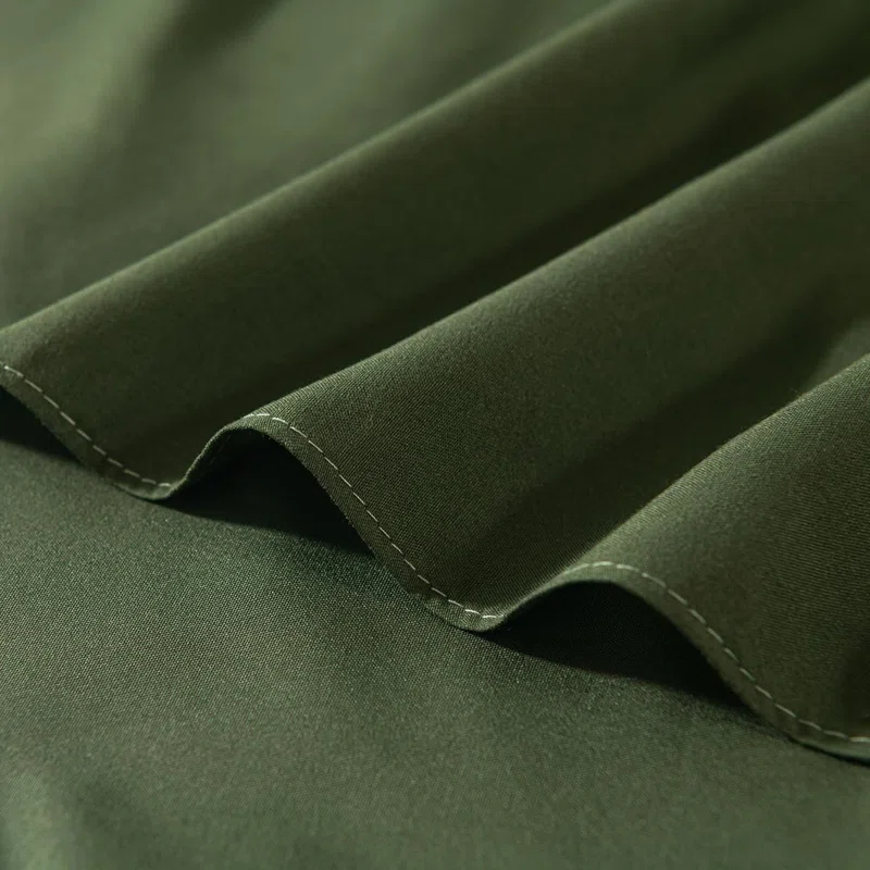 LUCULY Bed Skirt Queen Size Ruffled Bed Skirt with Split Corners, Queen Bed Skirt Drop