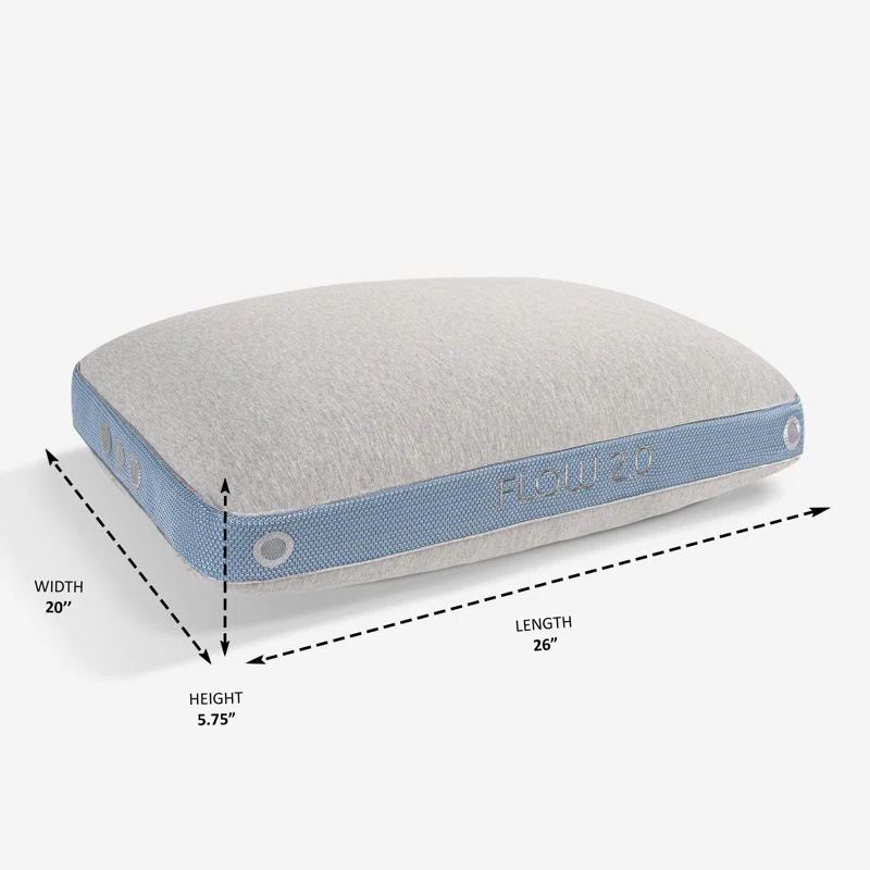 Bedgear Bedgear Flow Performance Pillow - Breathable Bed Pillow - Medium - Washable Cover