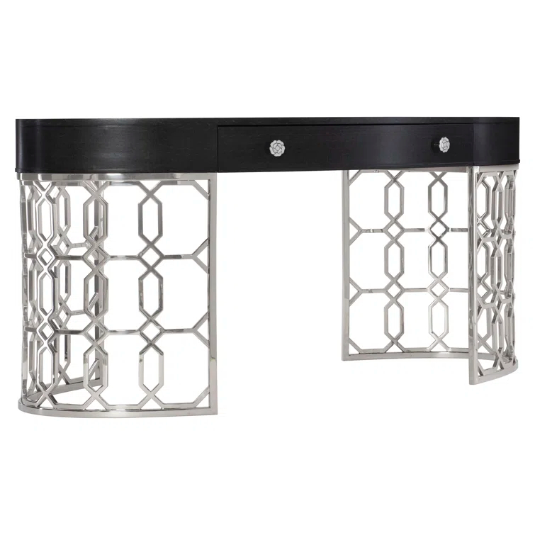 Bernhardt Silhouette Oval Metal Base Writing Desk