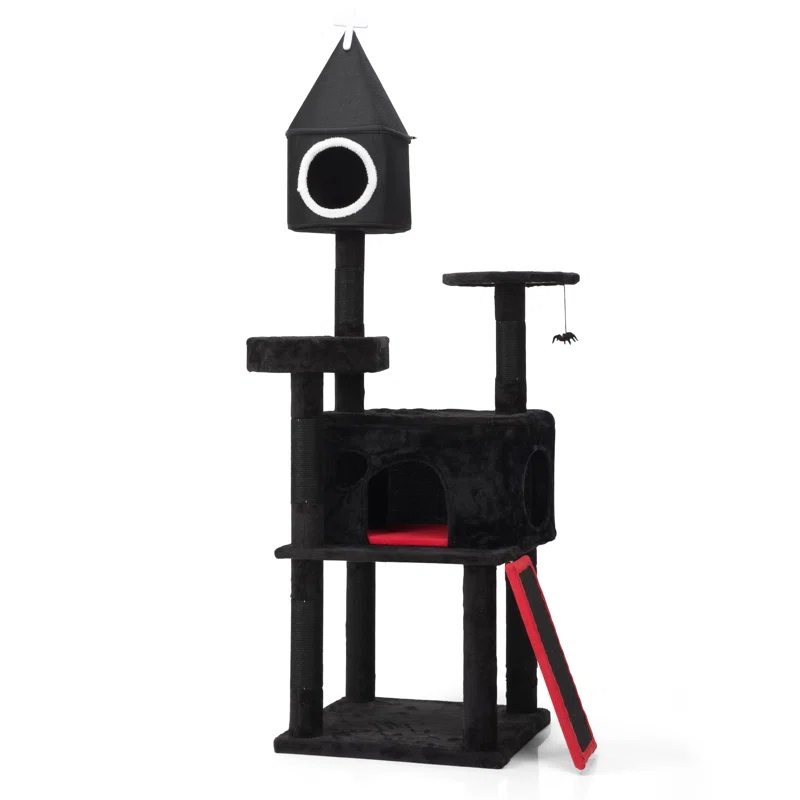 Tucker Murphy Pet™ Geilich Gothic 64'' H Cat Tree Tower with Coffin Bed