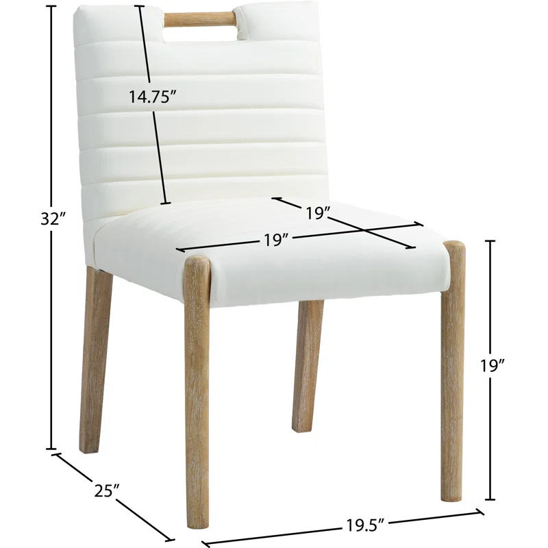 Latitude Run® Jaynia Vegan Leather Dining Side Chair (Set of 2)