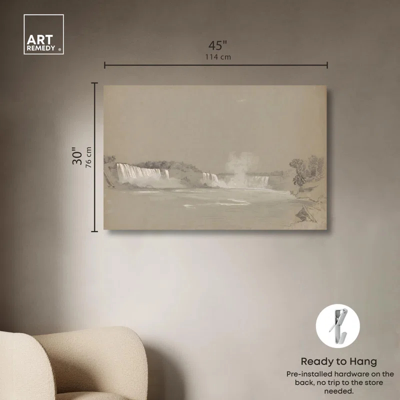 Art Remedy Niagara Falls Canvas Vintage Art Prints by Art Remedy