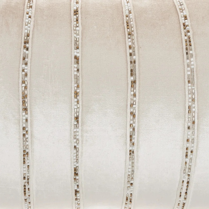 Mina Victory AZ217-012021 Sequined Cotton Blend;Viscose Throw Pillow