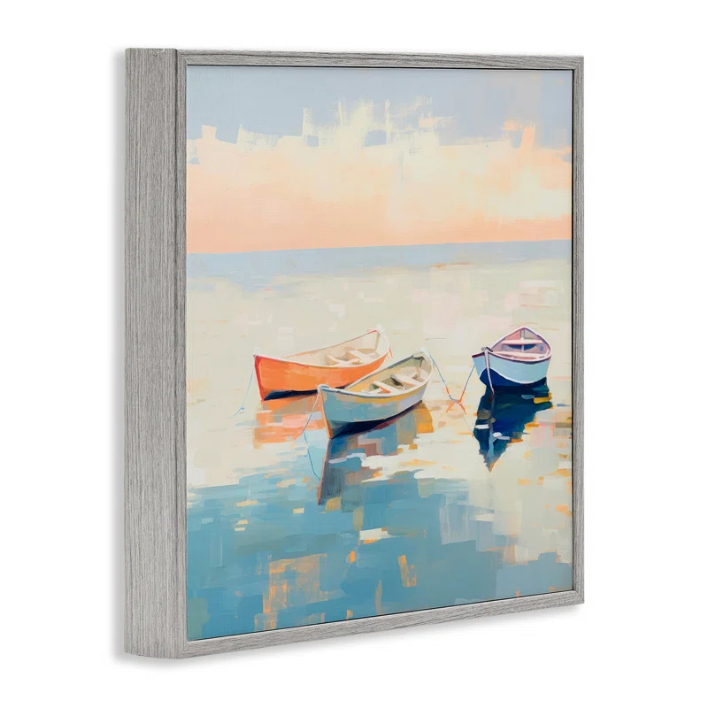 Stupell Industries Soft Pastel Boats Giclee Art by Irena Orlov
