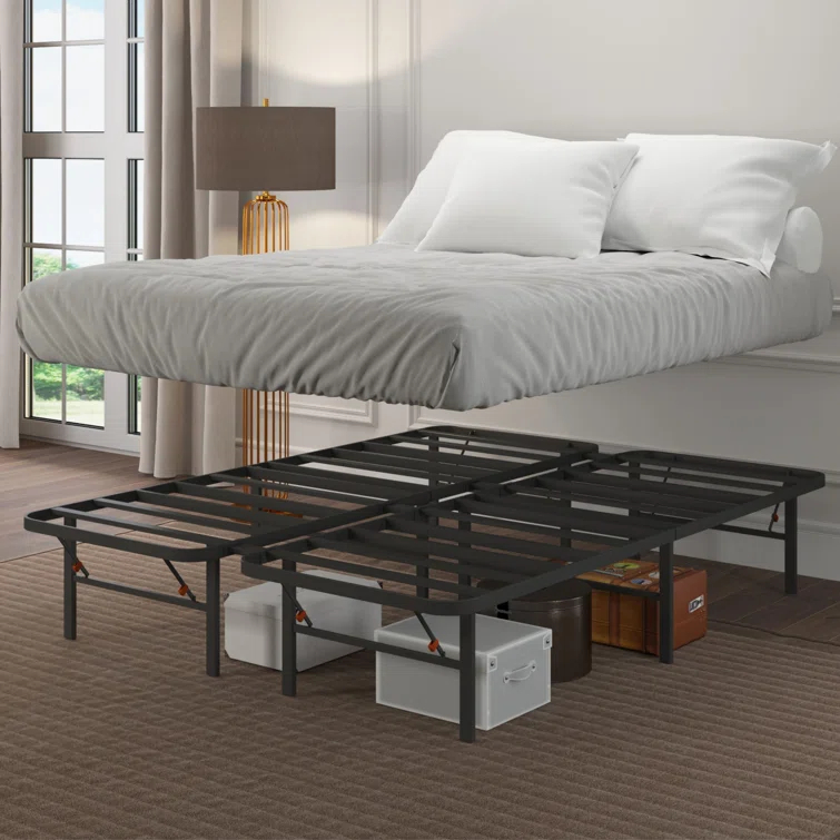 Home by Hollywood Bedder Base Steel Platform Bed Frame with 14" Underbed Storage
