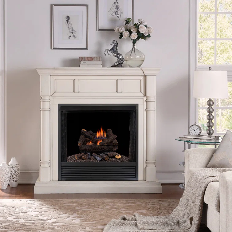 Duluth Forge Duluth Forge Vent less Dual Fuel Gas Log Set, Stacked Oak, T-Stat Control