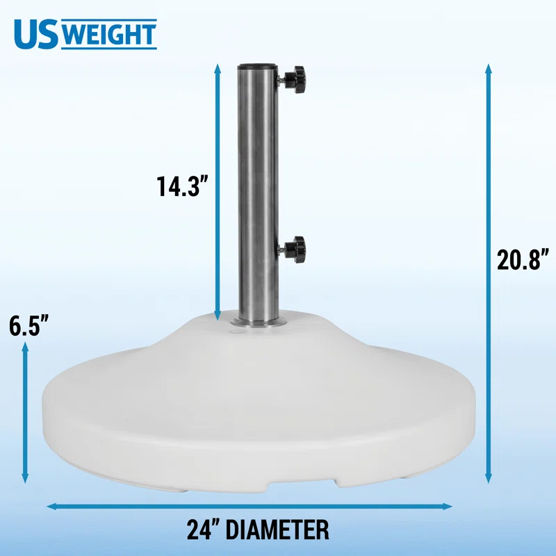 US Weight Fillable 120lb Capacity Free Standing Patio Umbrella Base