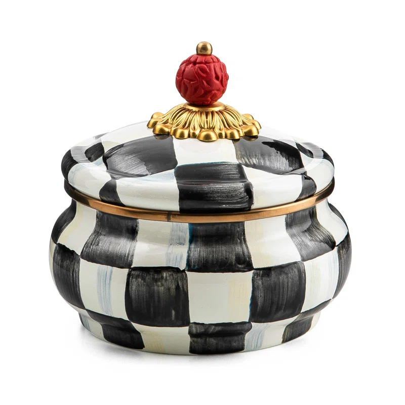 MacKenzie-Childs Courtly Check® Squashed Pot