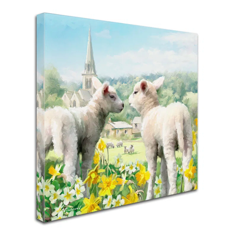 Trademark Fine Art The Macneil Studio " Easter Lambs " by The Macneil Studio