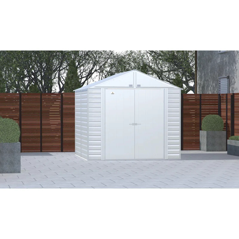 Arrow 8 ft. W x 8 ft. D Galvanized Steel Storage Shed