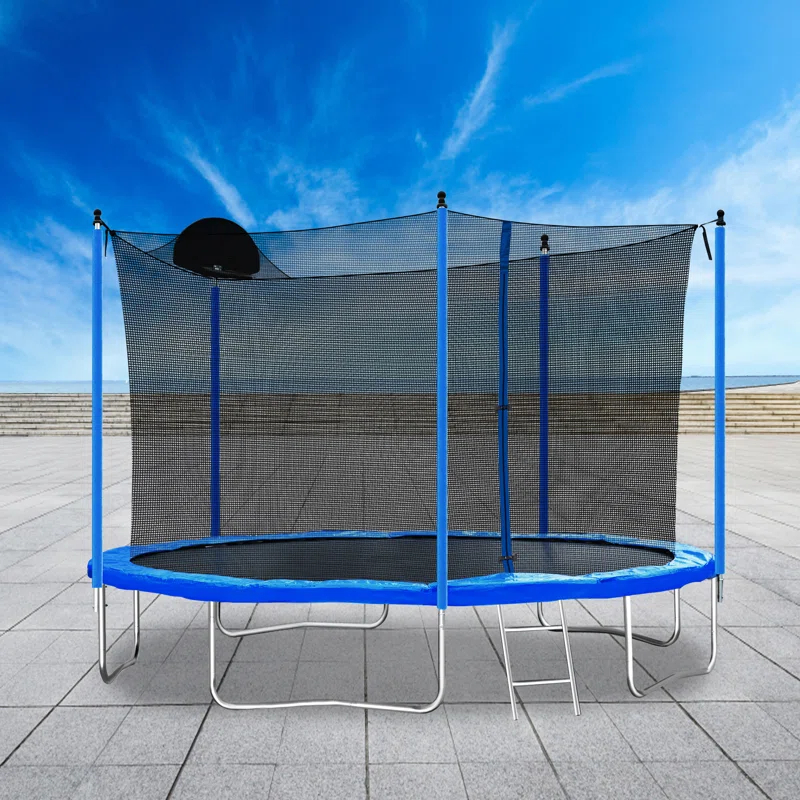 Audiohome Audiohome 12' Round Backyard Trampoline with Safety Enclosure