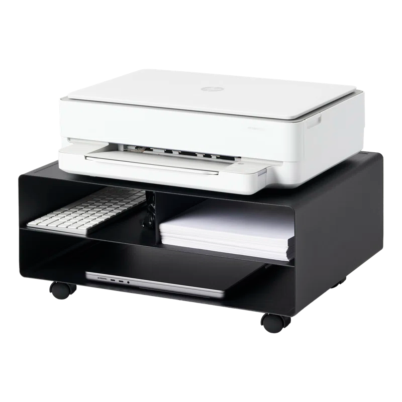 Yamazaki Home Desktop Printer Stand - Computer Accessory Office Organizer, Steel