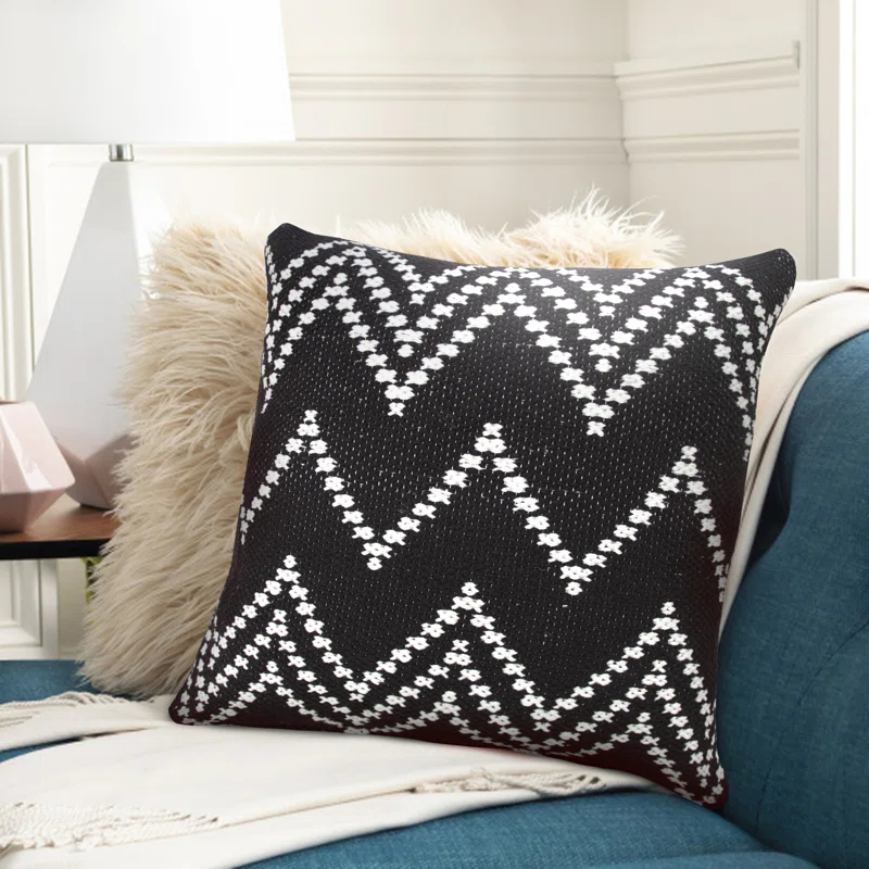 Evette Rios Textured Cotton Throw Pillow