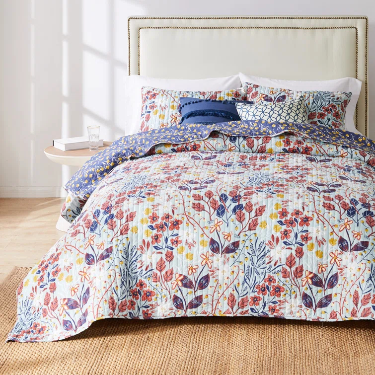 Barefoot Bungalow Koepp Perry Modern Bontanical Reversible Quilt Set