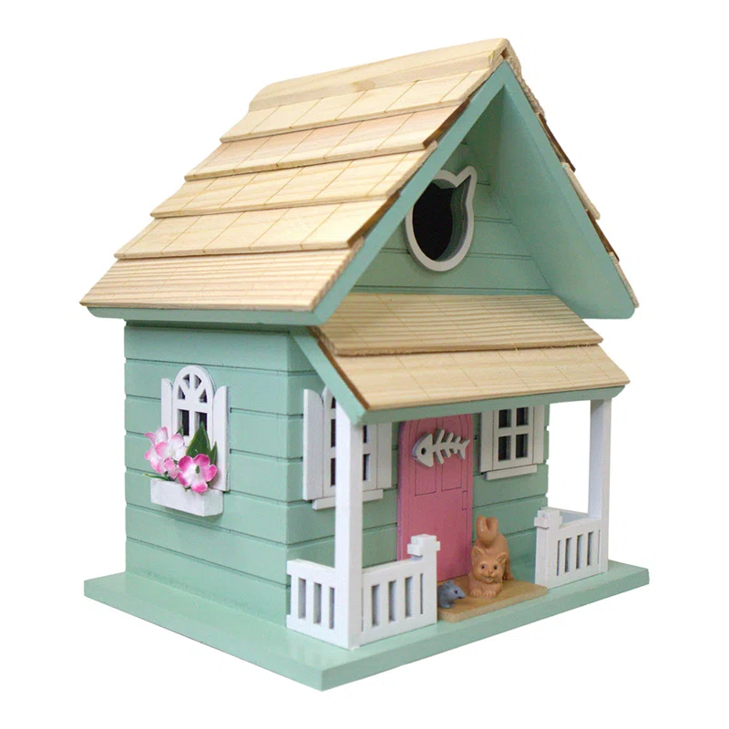 Home Bazaar Kitty Cottage Birdhouse
