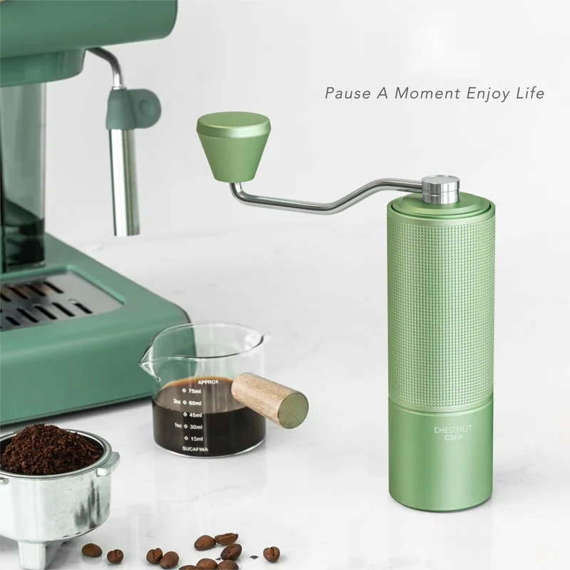 APPENIN WINTER PARK CORP Chestnut C3 ESP Manual Coffee Grinder, Hand Coffee Grinder With Internal Adjustable Grind Setting, Stainless Steel S2C Conical Burr Coffee Grinder, For Espresso To French Press - Green