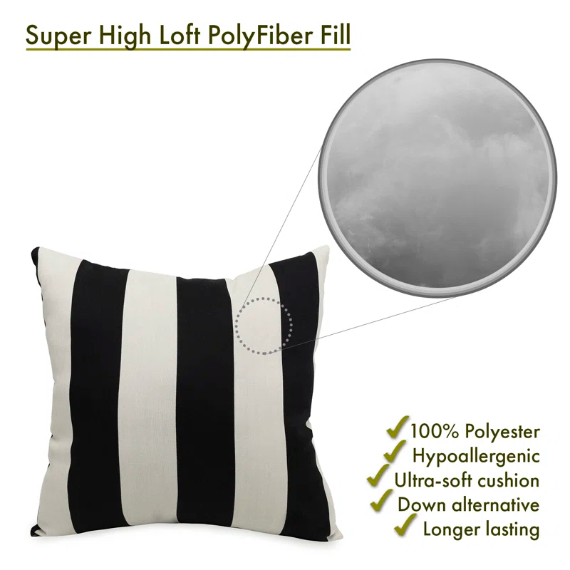 Majestic Home Goods Indoor/Outdoor Reversible Throw Pillow