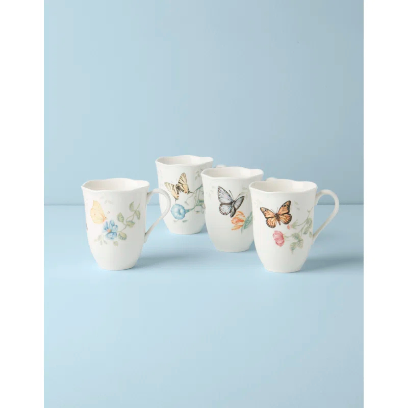 Lenox Butterfly Meadow 4-Piece Mug Set (Set of 4)