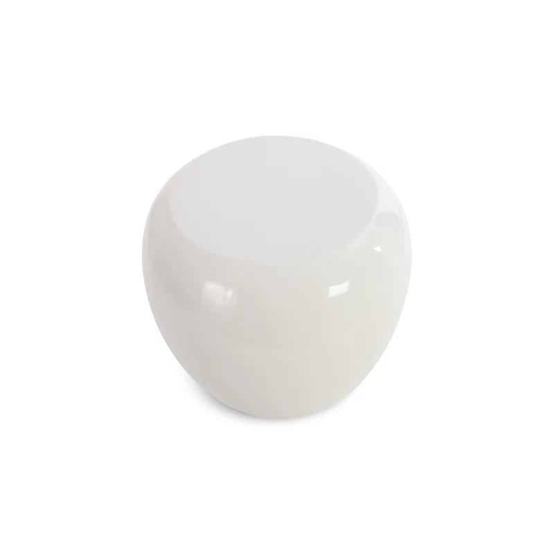 River Stone Side Table Gel Coat White