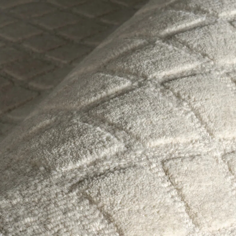 Latitude Run® Fritz Checkered Wool Area Rug