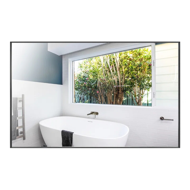 Ledel Modern & Contemporary Rectangle Bathroom Vanity Mirror Metal Framed Wall Mirror