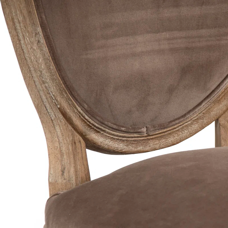 One Allium Way® Asta 19'' H Velvet Upholstered Oak Side Chair
