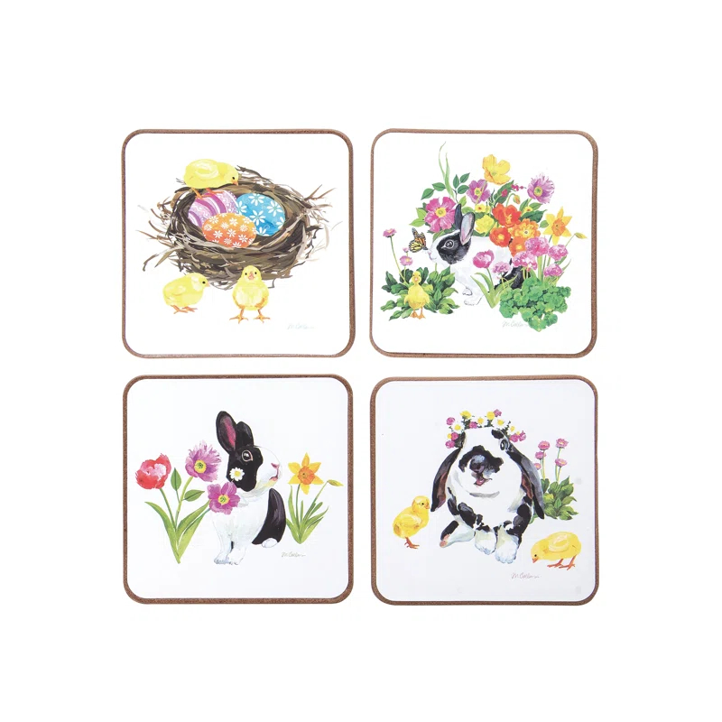 The Holiday Aisle® Easter Garden Coasters Set Of 4