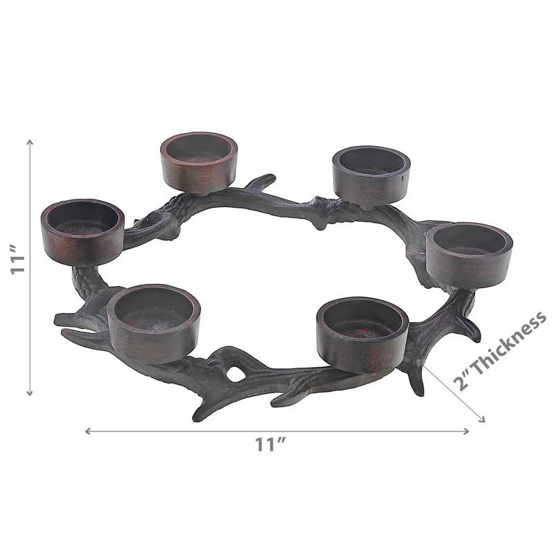 iH casadécor Ih Casadecor 2'' H Metal Tabletop Tealight Holder