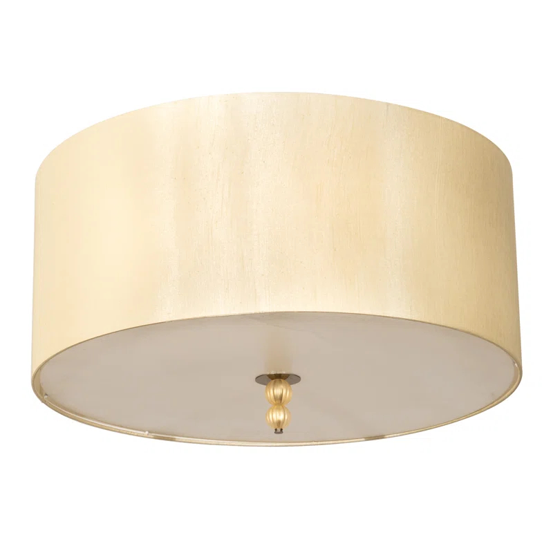 Meyda Lighting Cilindro Lujoso Fabric Semi Flush Mount