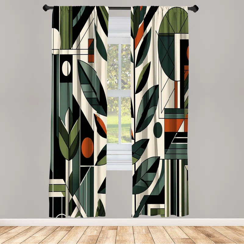 Microfiber Semi Sheer Curtain Pair