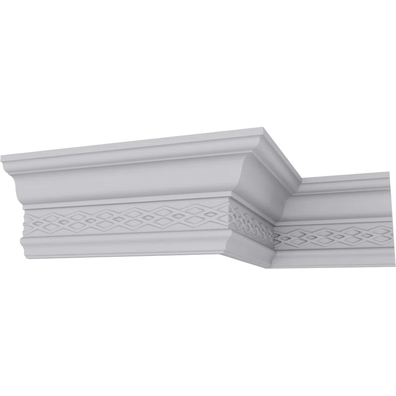 Ekena Millwork 4 1/8"H x 2 3/8"P x 4 7/8"F x 94 1/2"L, (2 3/4" Repeat), Robin Crown Moulding