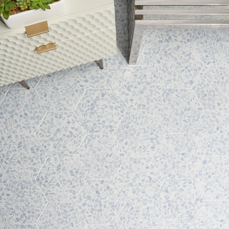 Jurassic Hex 9" Terrazzo Look Porcelain Floor & Wall Tile (8.07 Sq. Ft. / Case)