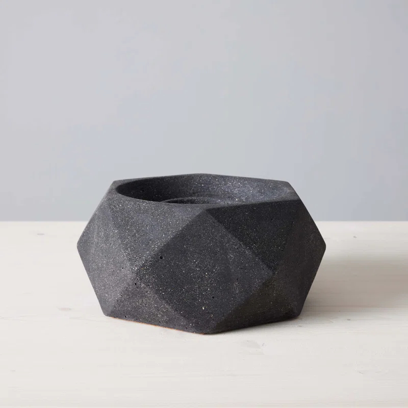 TerraFlame TerraFlame Geo Concrete Table Top Gel Fuel Fire Bowl - Indoor and Outdoor Use