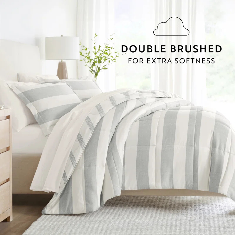 IEnjoy Home 7-Piece Bedding Bundle - Pattern Comforter and Sheet Set