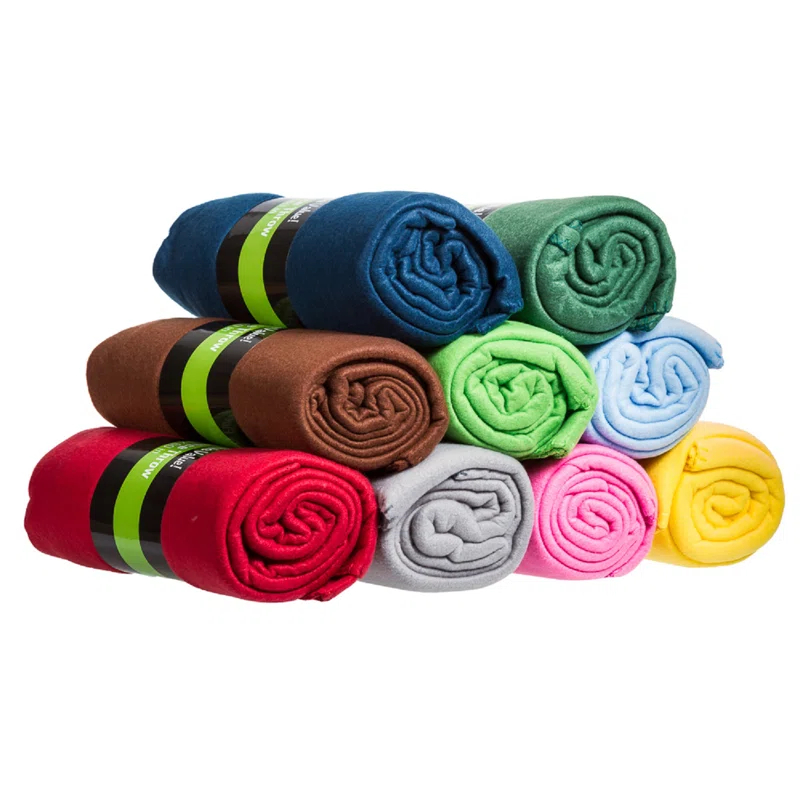 Imperial Home Cozy Comfort 50 x 60 Inch Cozy Fleece Throw Blanket (Set of 12)