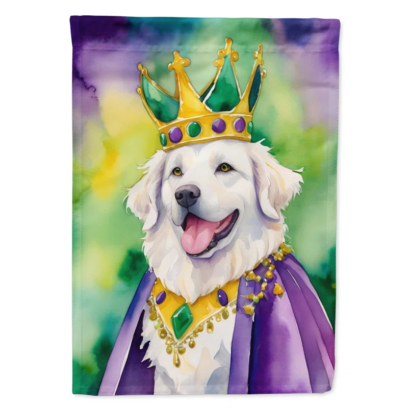 Caroline's Treasures Double Sided 15.5'' H x 11.25'' W Polyester Mardi Gras Garden Flag