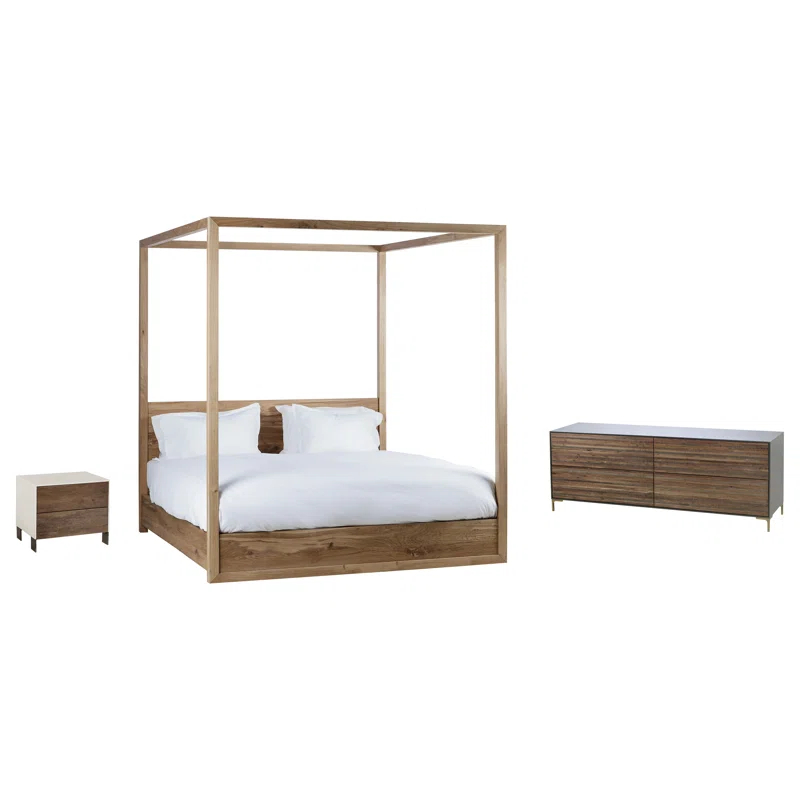 Thomas Bina Upholstered Canopy Bed