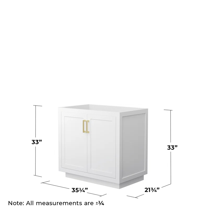 Wyndham Collection Miranda 35.25" Freestanding Single Bathroom Vanity Base Only