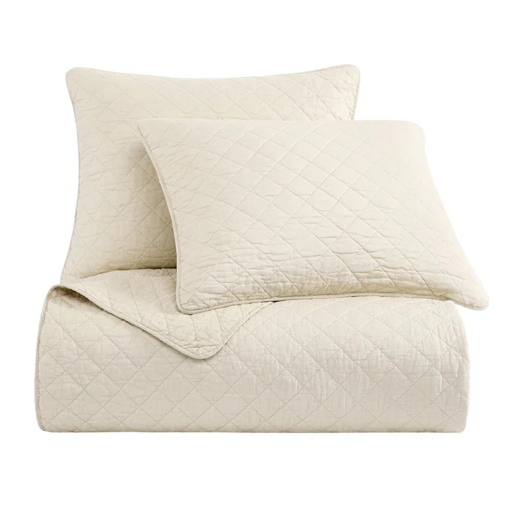 Indigo Hill by HiEnd Accents Cotton Comfort Solid Color Classic Chic Casual Modern Rustic Quilt Set