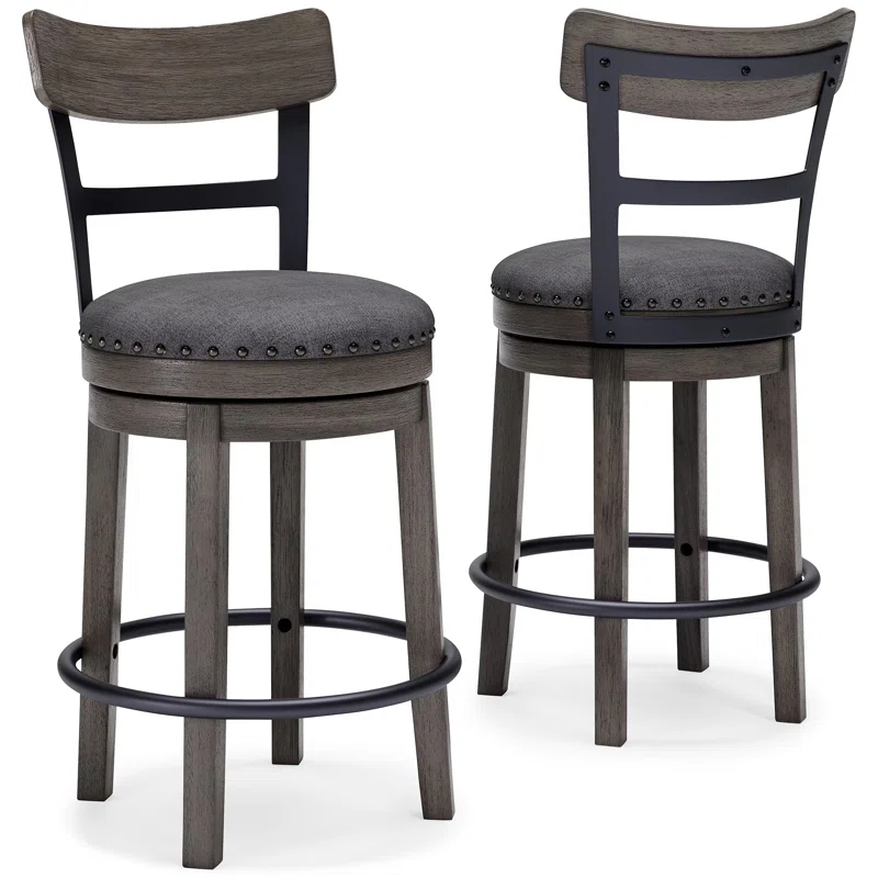 Red Barrel Studio® Obdulio Swivel Upholstered Counter Stool