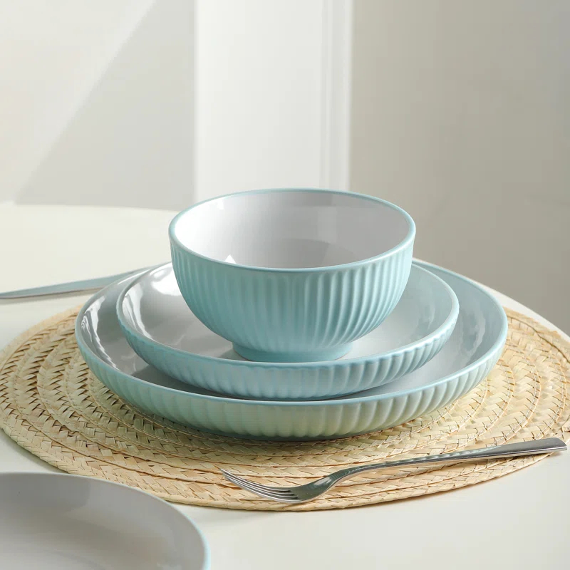 Lustra 16 Piece Stoneware Dinnerware Set - Service for 4