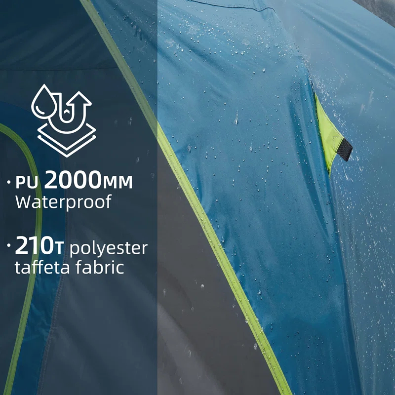 NATIONAL WINDOW Camping Tent 4/8 Person Waterproof Quick Set Up Folding Outdoor Backpacking Tent 4 Person Family Hiking