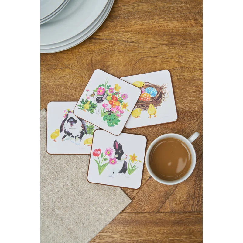 The Holiday Aisle® Easter Garden Coasters Set Of 4