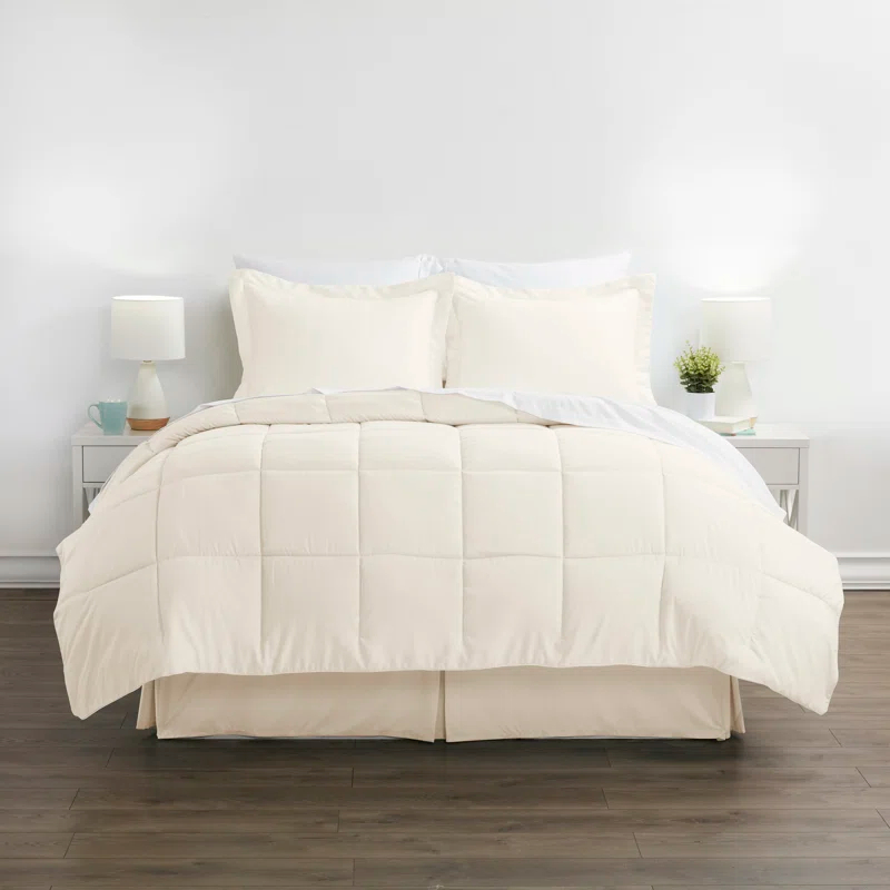 IEnjoy Home Simply Soft Microfiber Complete Bedding Set