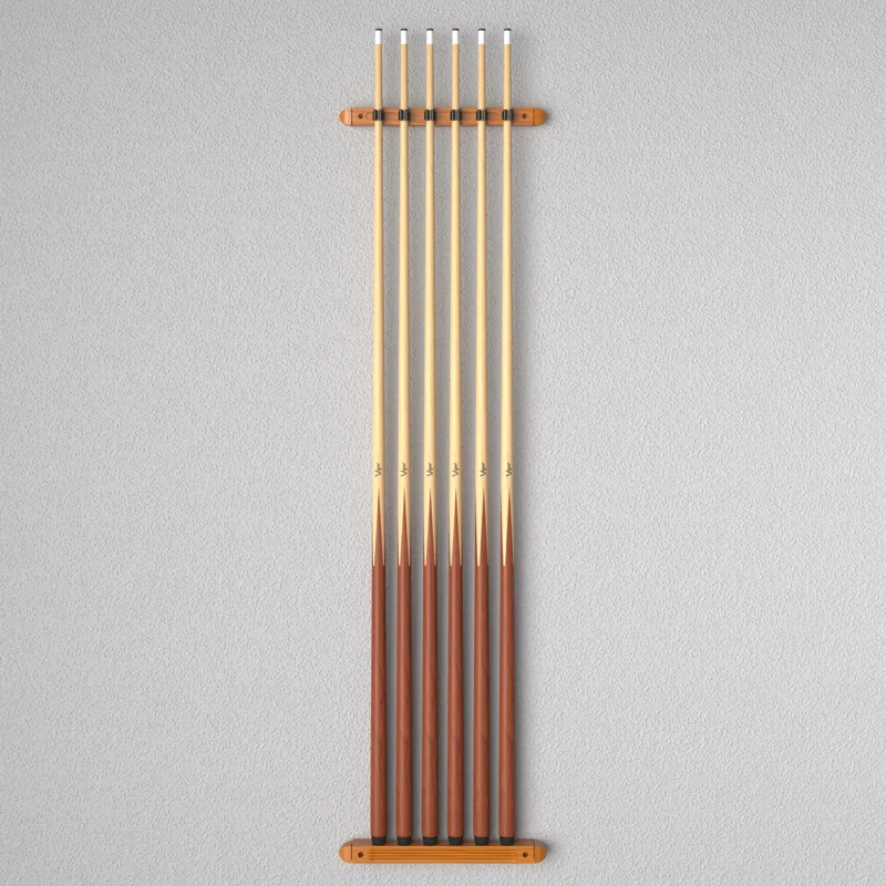 Fat Cat 6-cue Wall Oak Cue Rack