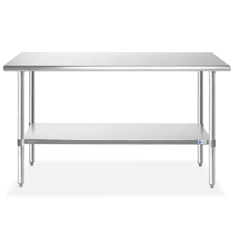 GRIDMANN 30" D x 34.5" H Stainless Steel Prep Station with Undershelf